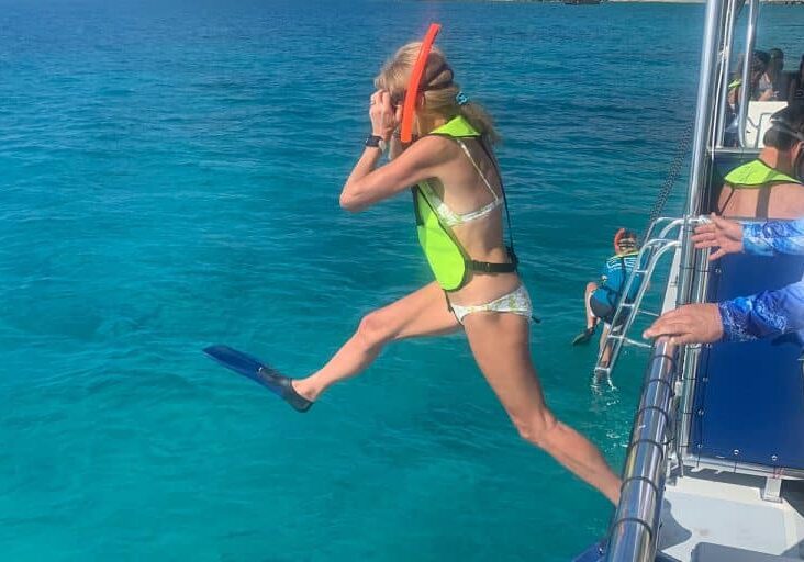 woman jumping
